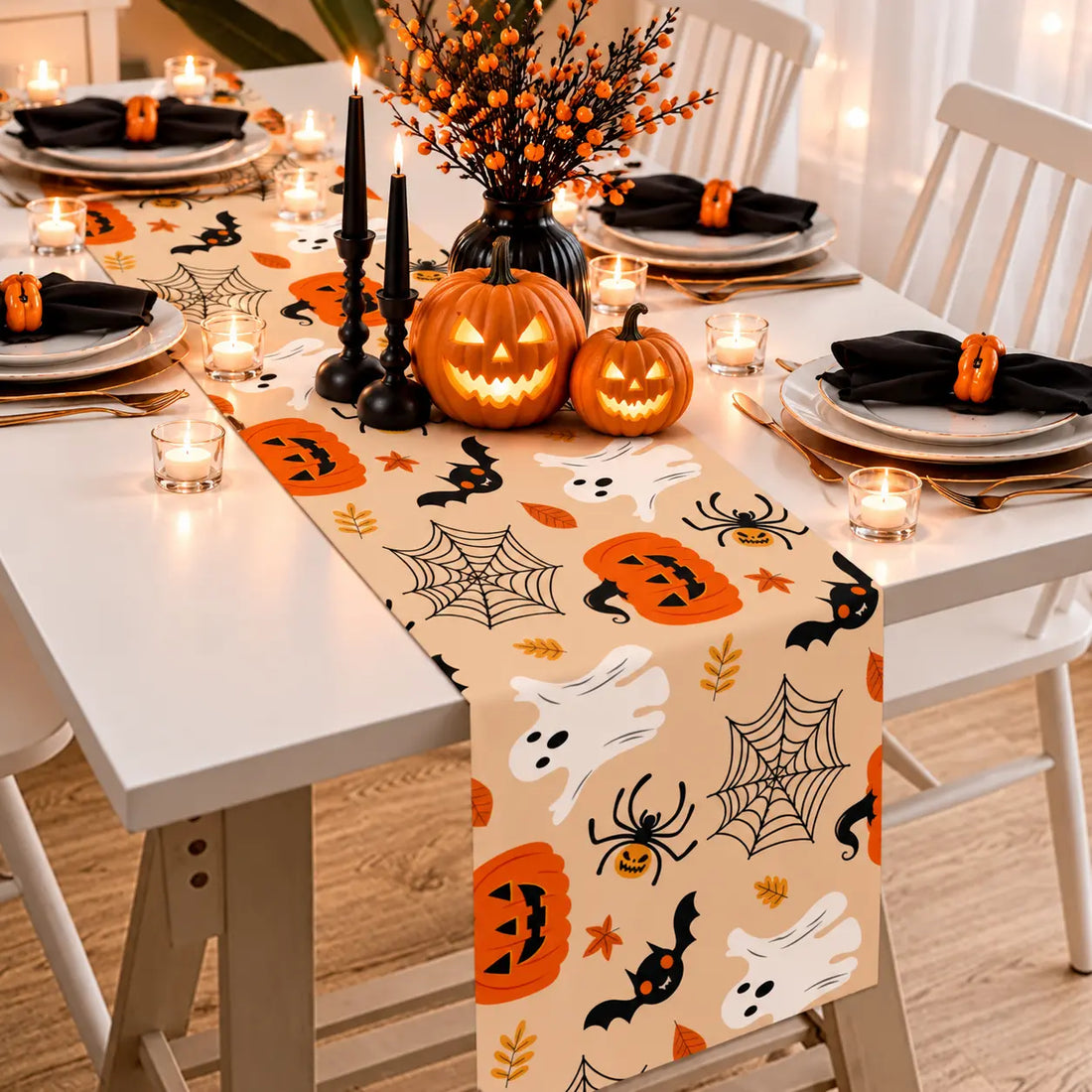 Chemin de Table Orange Ludique stylé