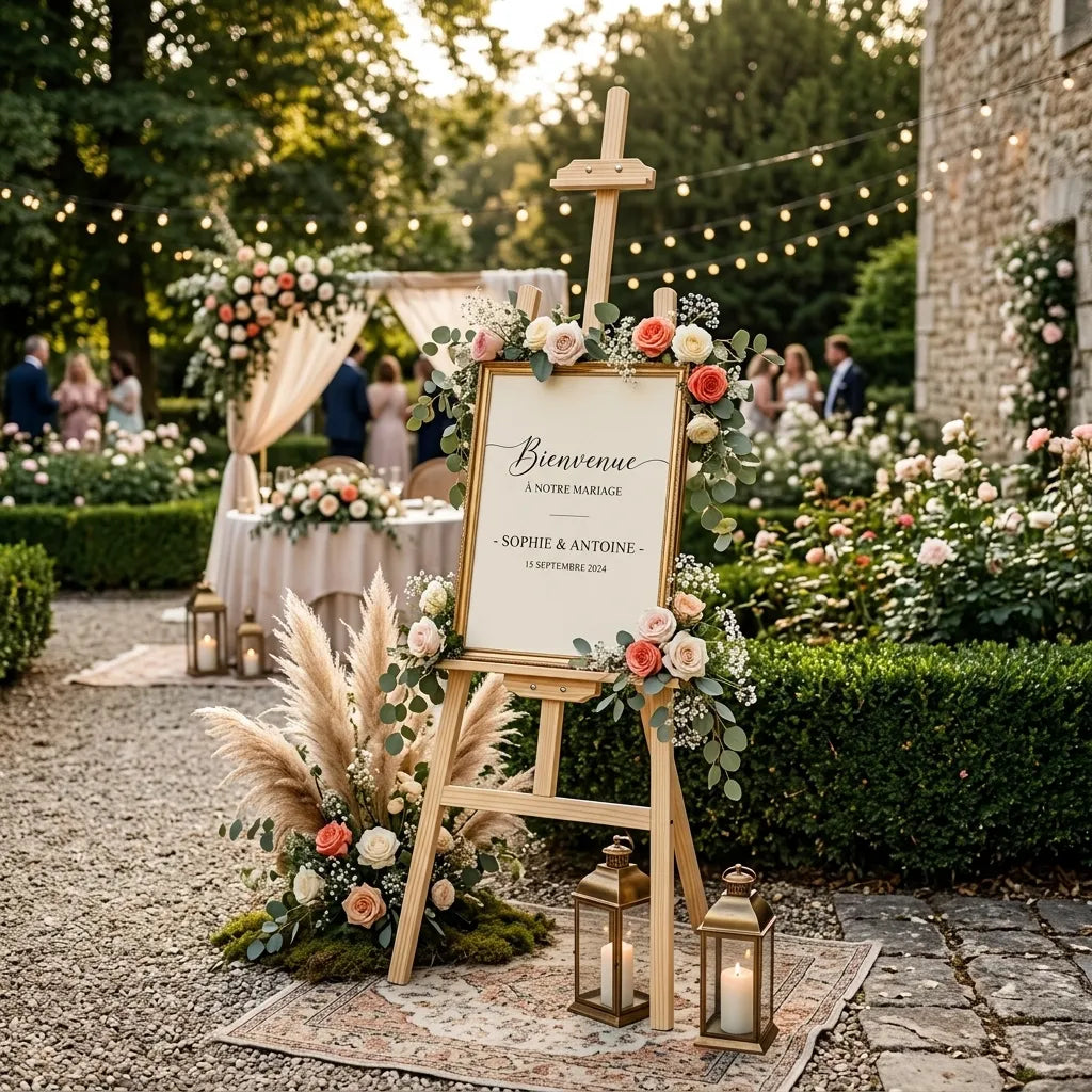 Chevalet Bois Mariage Unique