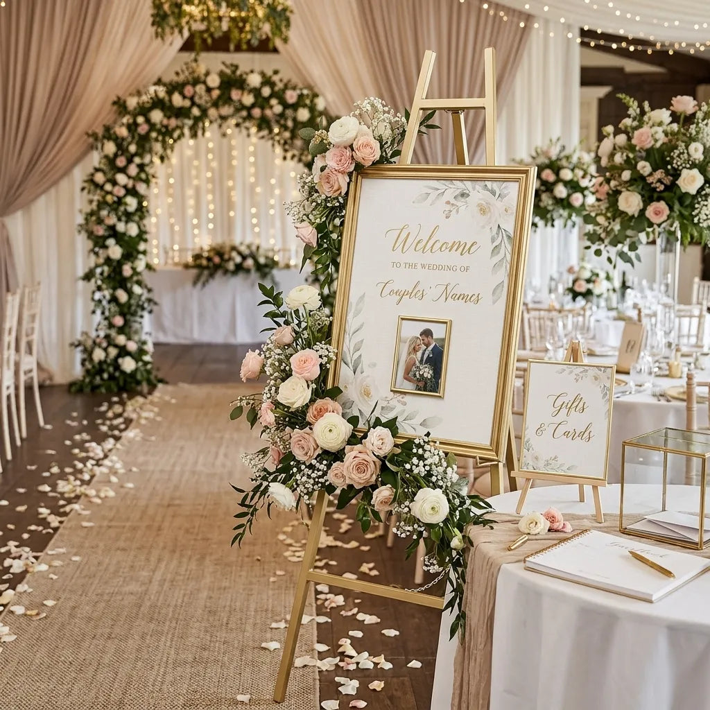 Chevalet Doré Mariage Unique