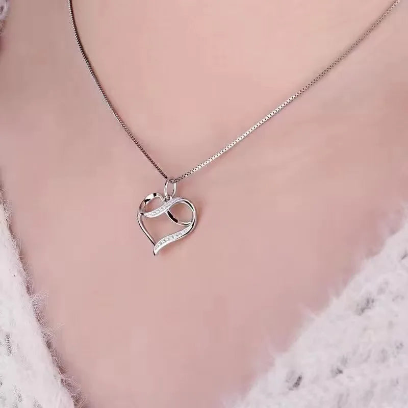 Collier Cœur Infini en Argent