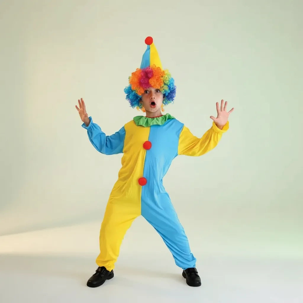 Combinaison Clown Bleue et Jaune