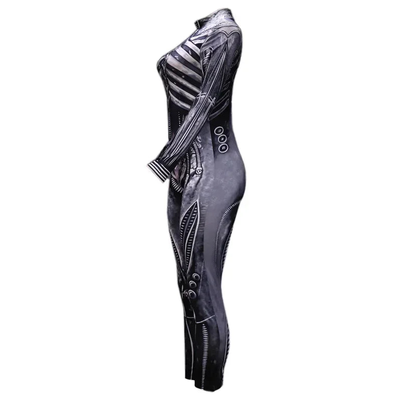 Combinaison Femme Squelette Noir