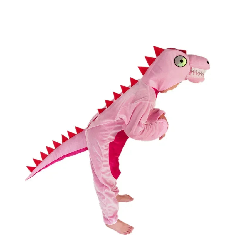 Combinaison Rose Dinosaure Adulte Unique