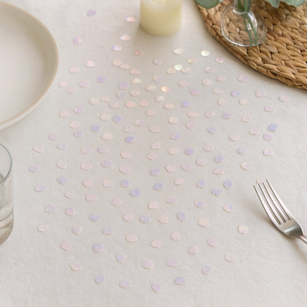 Confettis Anniversaire Coquillages Irisés