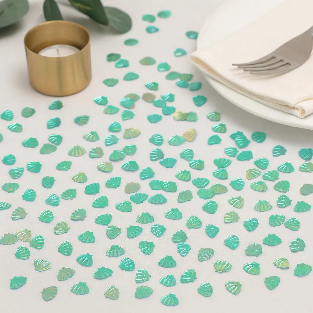 Confettis Anniversaire Coquillages Verts