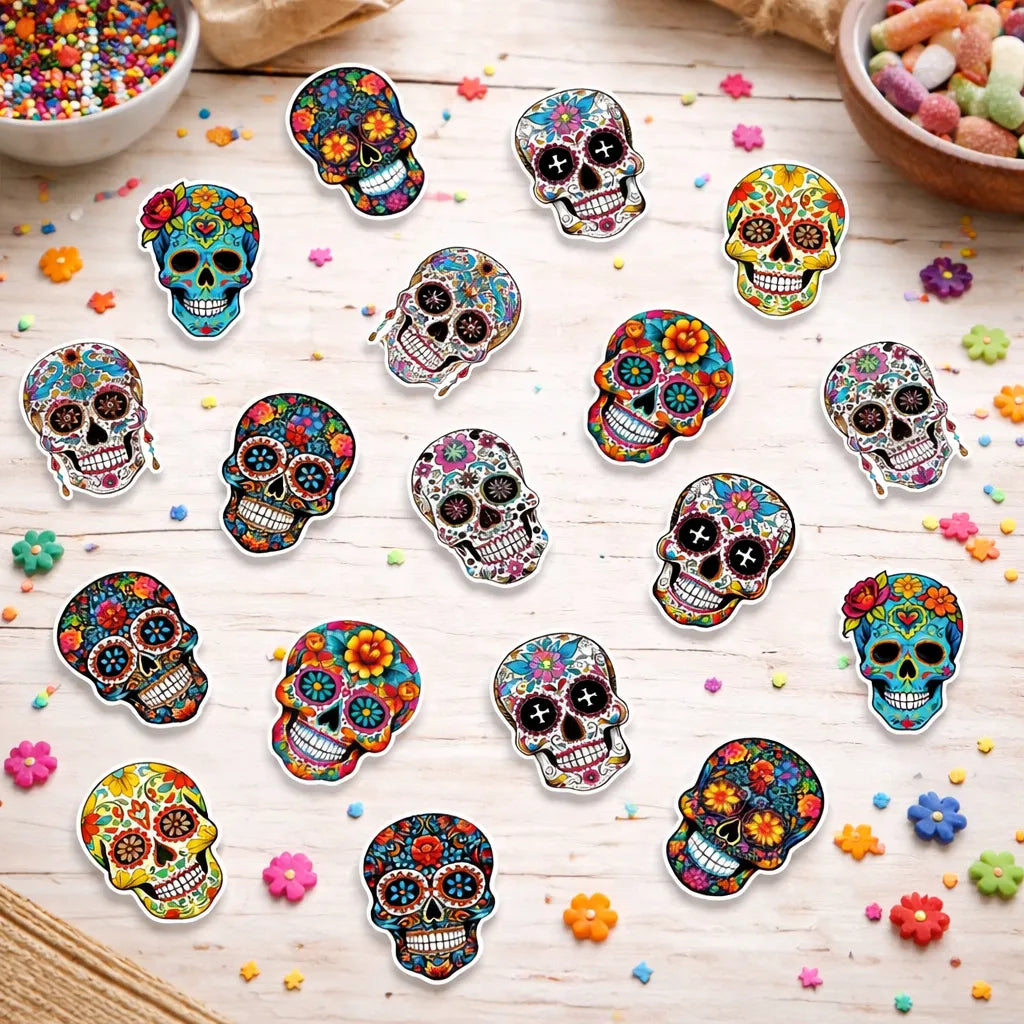 Confettis Crâne Colorés Halloween