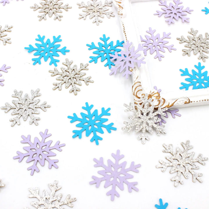 Confettis de Table Flocon de Neige Design