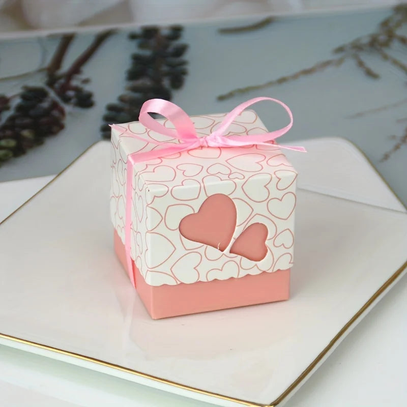 Contenant à Dragées Mariage Romantique Chic