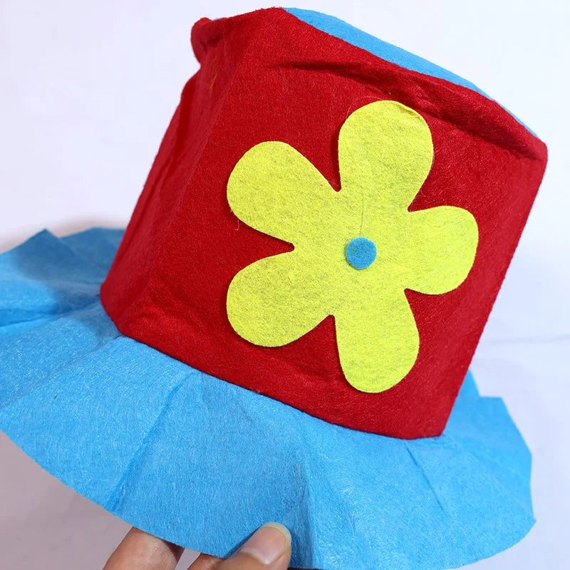 Costume Clown Enfant à Carreaux Chapeau
