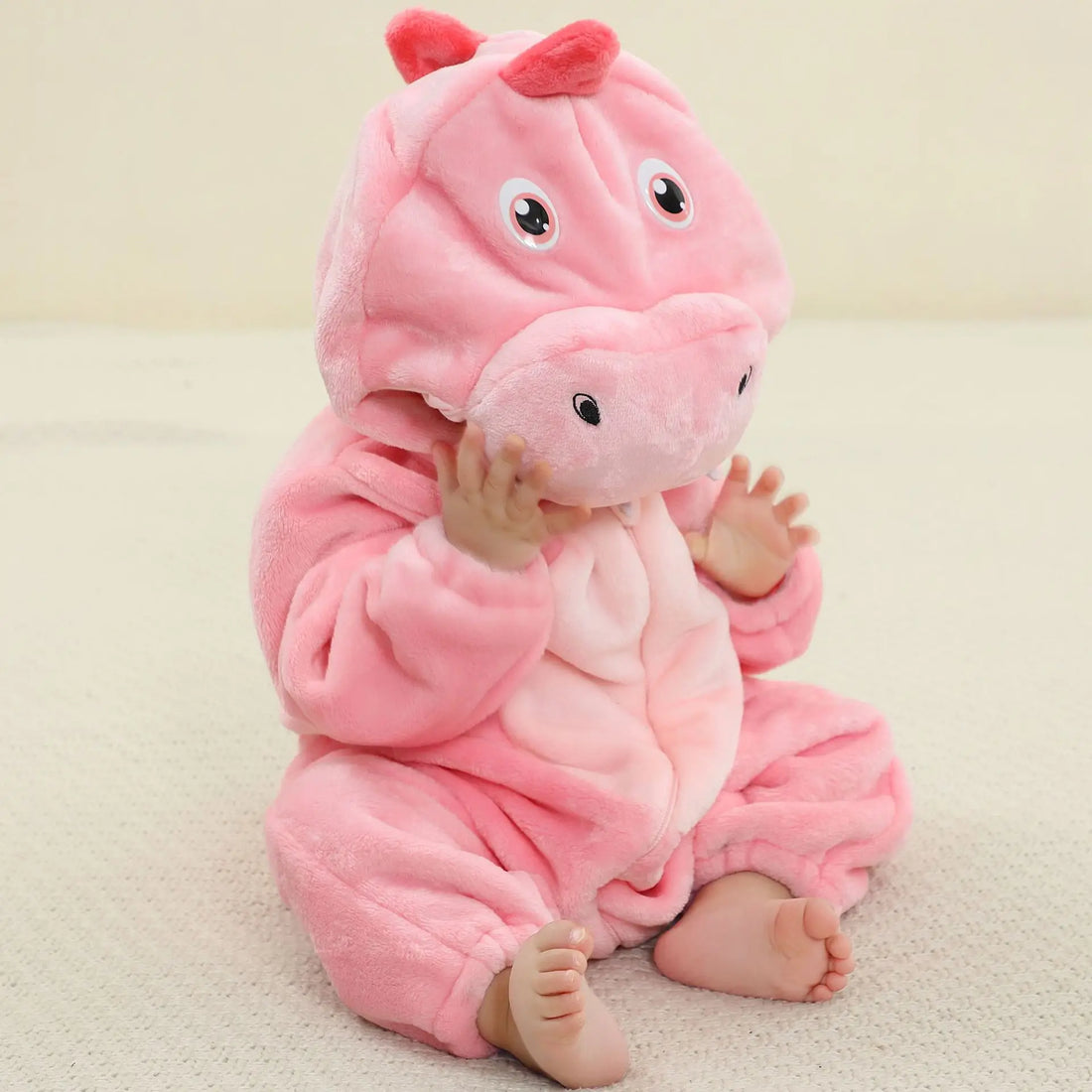Costume Dino Bébé Rose