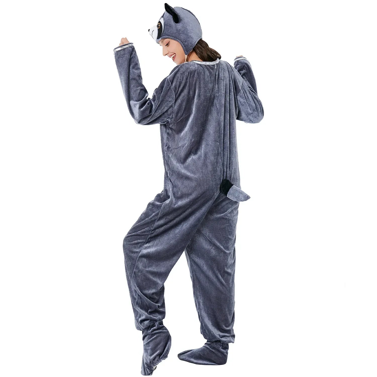 Costume Ours Gris Adulte Dos