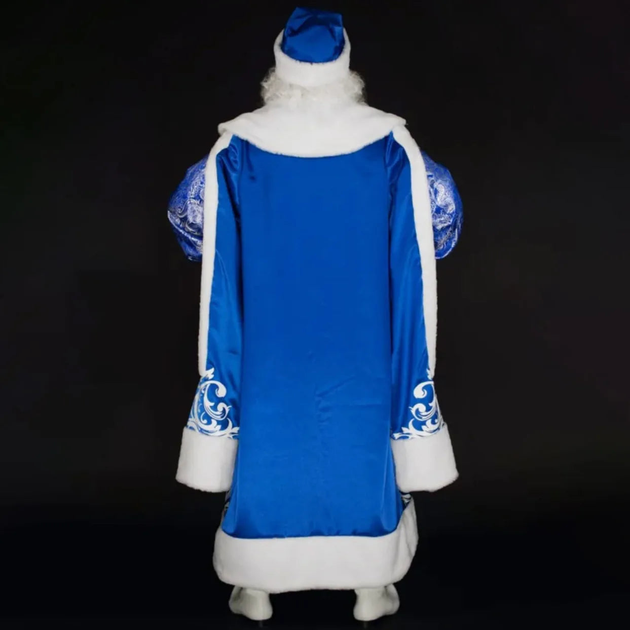 Costume Père Noël Bleu Accessoirisé Typique