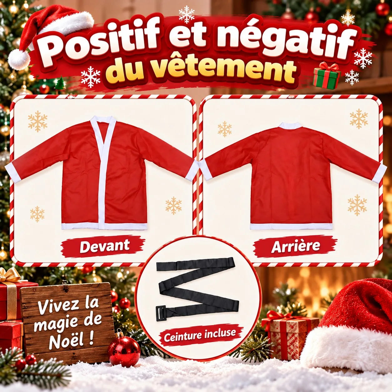 Costume Père Noël Confortable ceinture