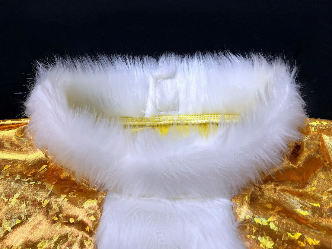 Costume Père Noël Doré fourrure 