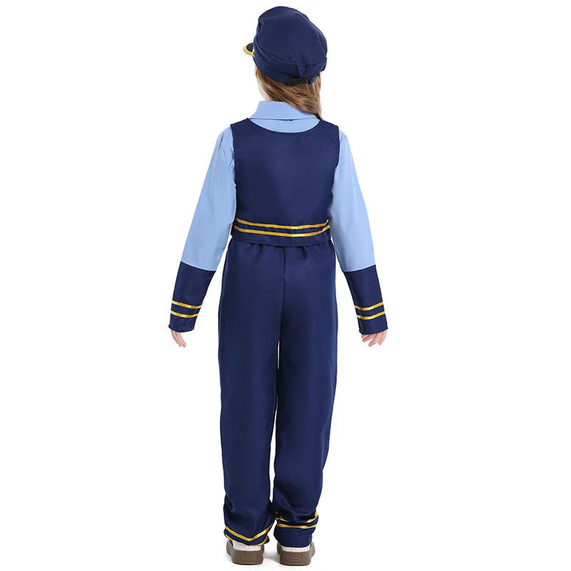 Costume Policier Bleu Stylé
