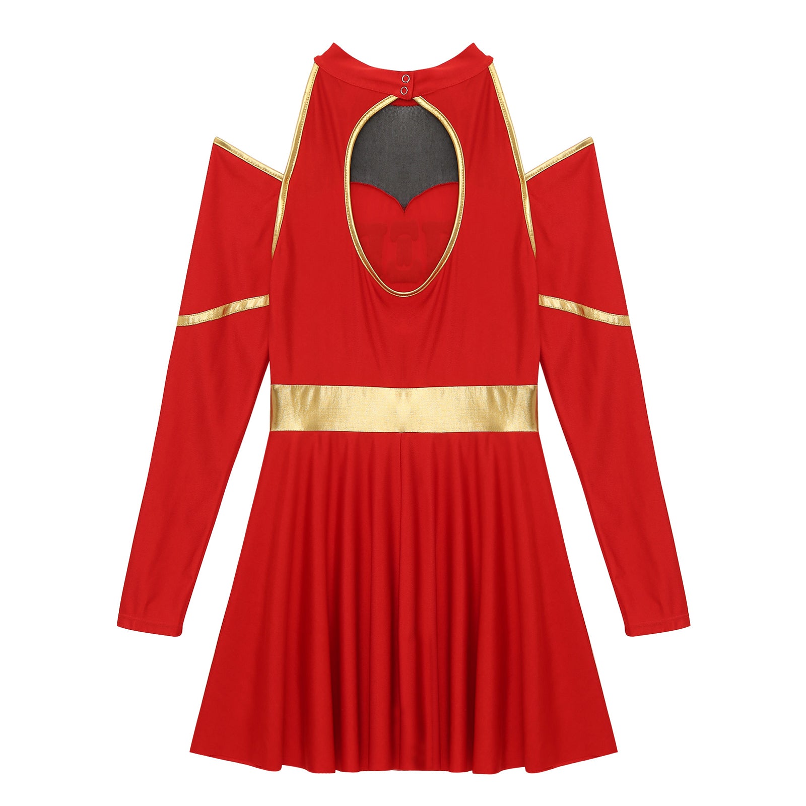 Costume Pompom Girl Rouge Femme fluide