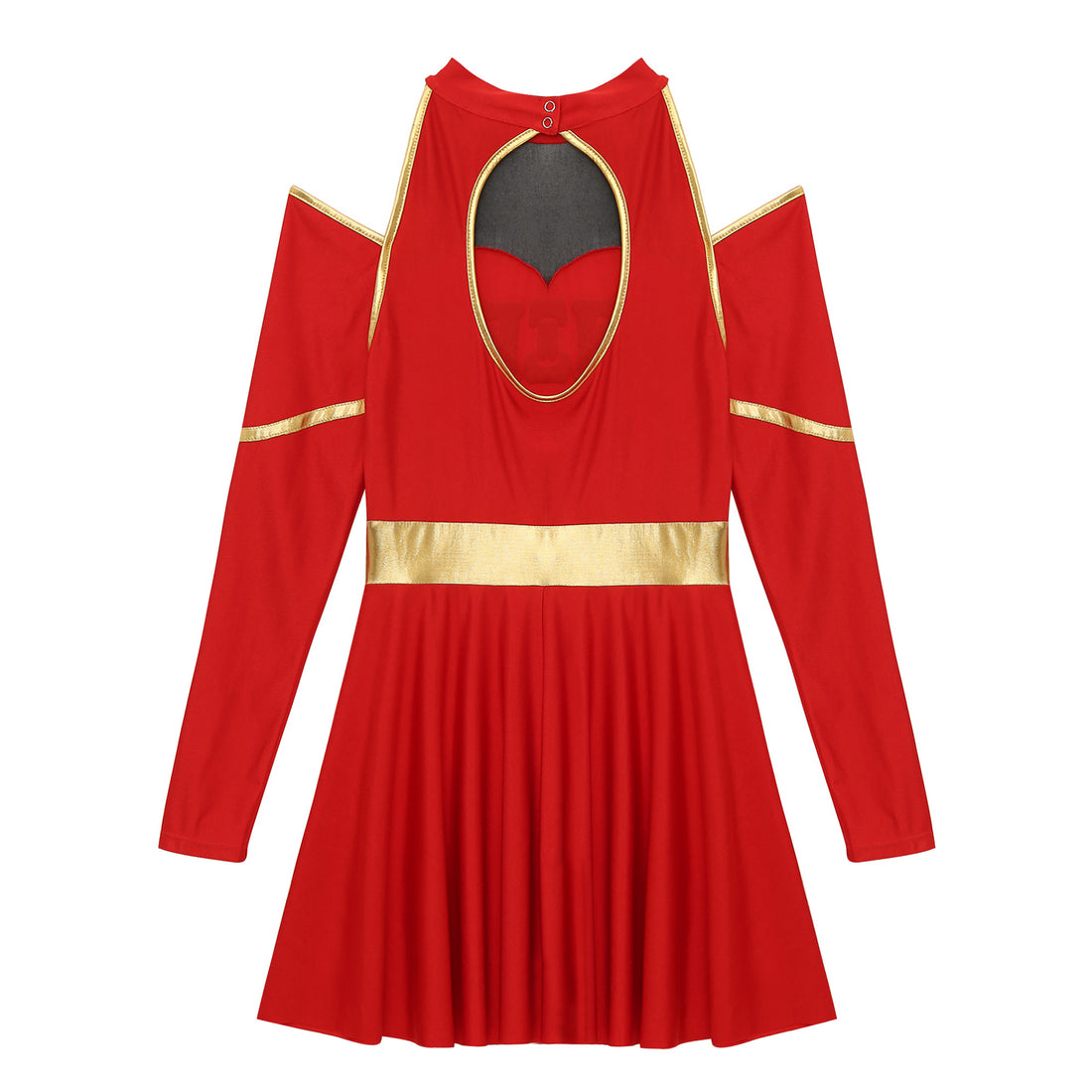 Costume Pompom Girl Rouge Femme fluide