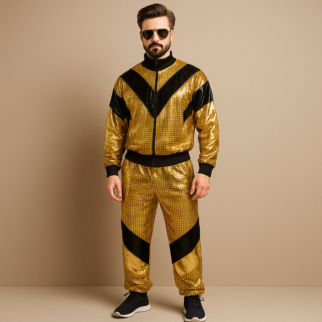 Costume de Sport Disco Doré