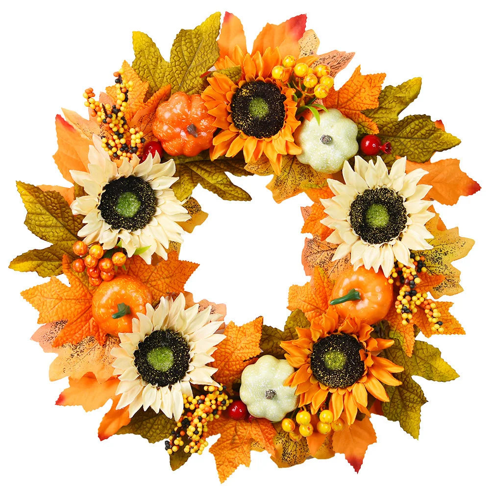 Couronne Halloween Aux Nuances Orangées Design