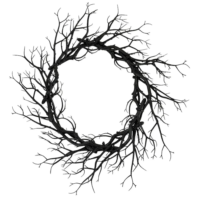 Couronne de Branches Noires LED Halloween Originale