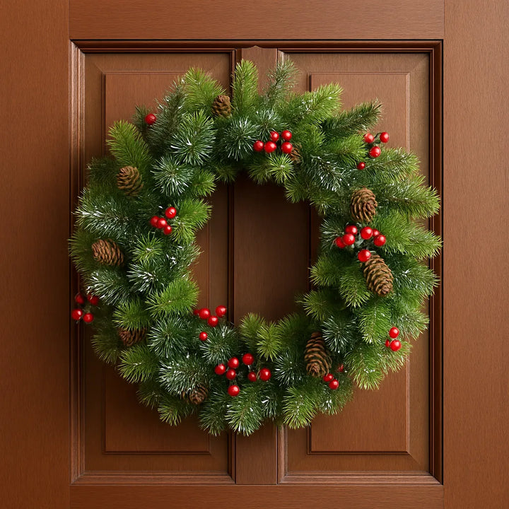 Couronne de Noël Effet Givré