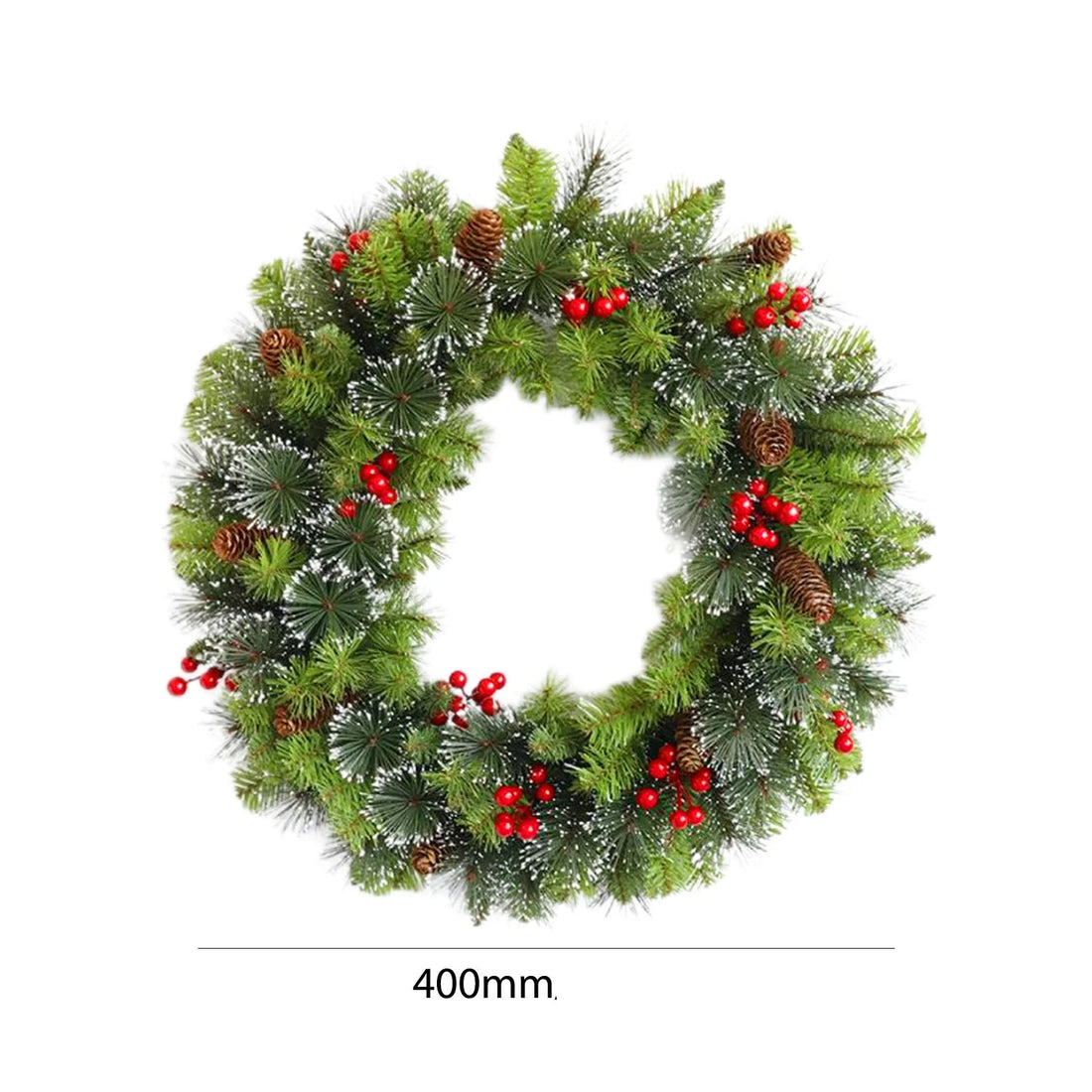 Couronne de Noël Effet enneigé chic