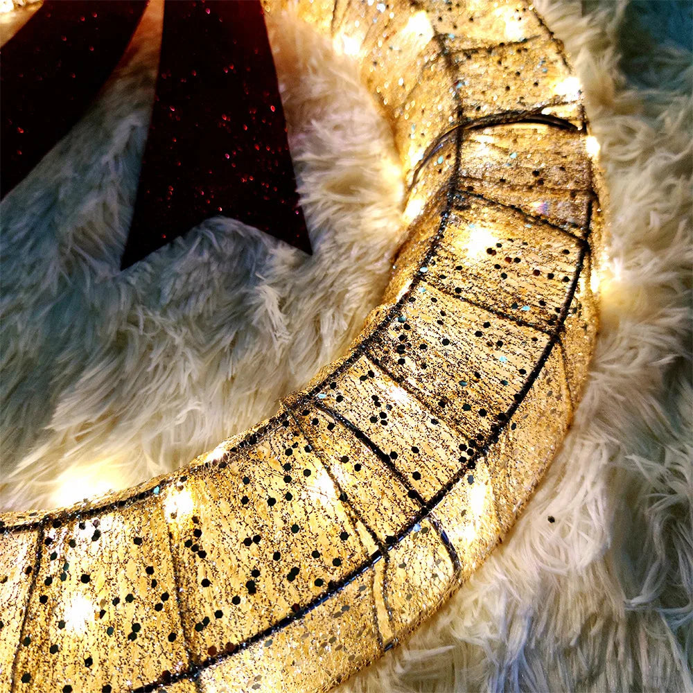 Couronne de Noël Lumineuse Design Unique