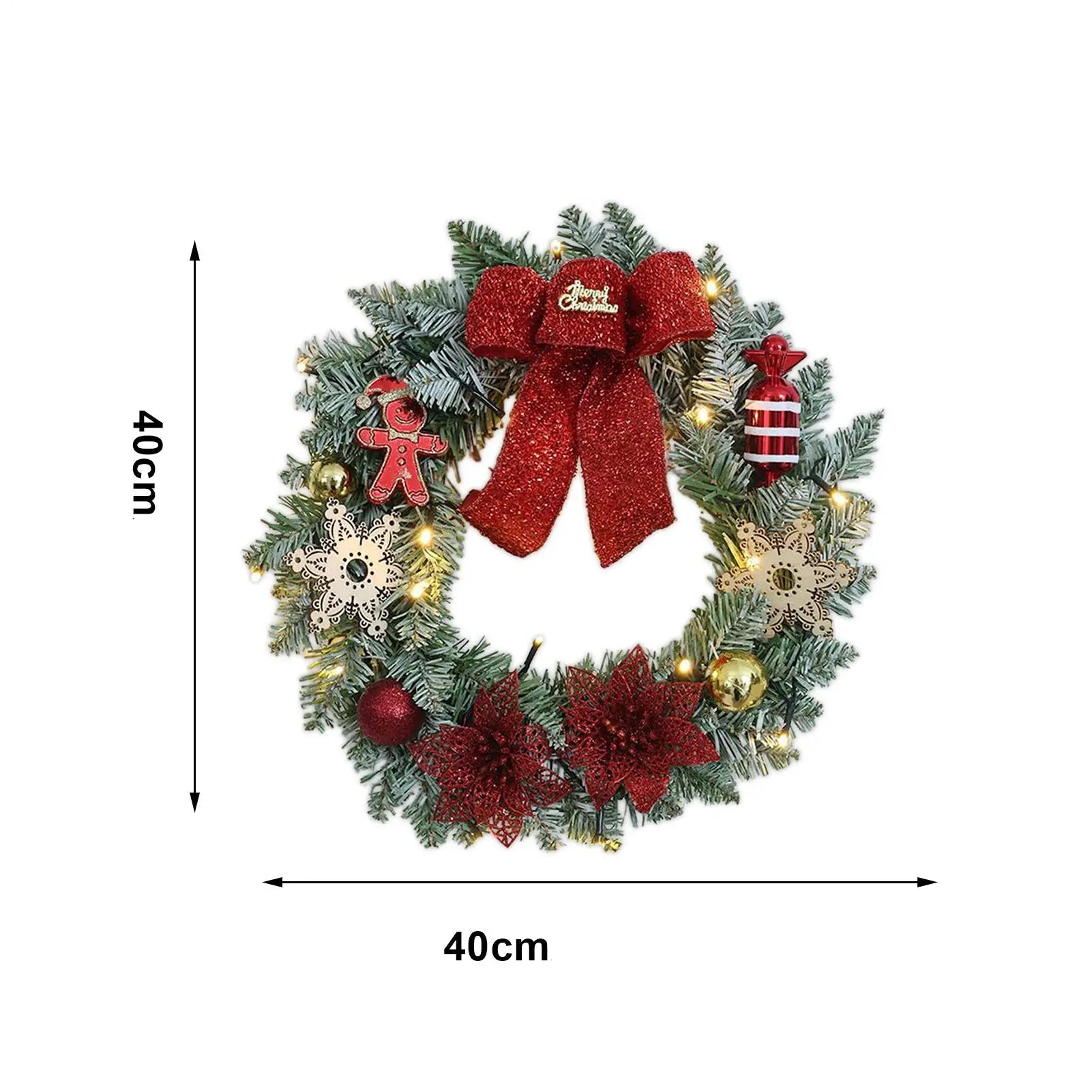 Couronne de Noël à Nœud chic