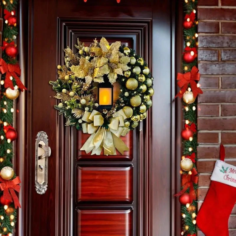 Couronne de Noël Or Luxueuse