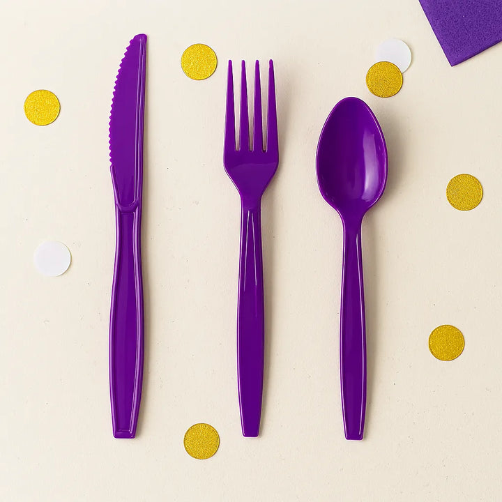 Couvert Jetable Violet1
