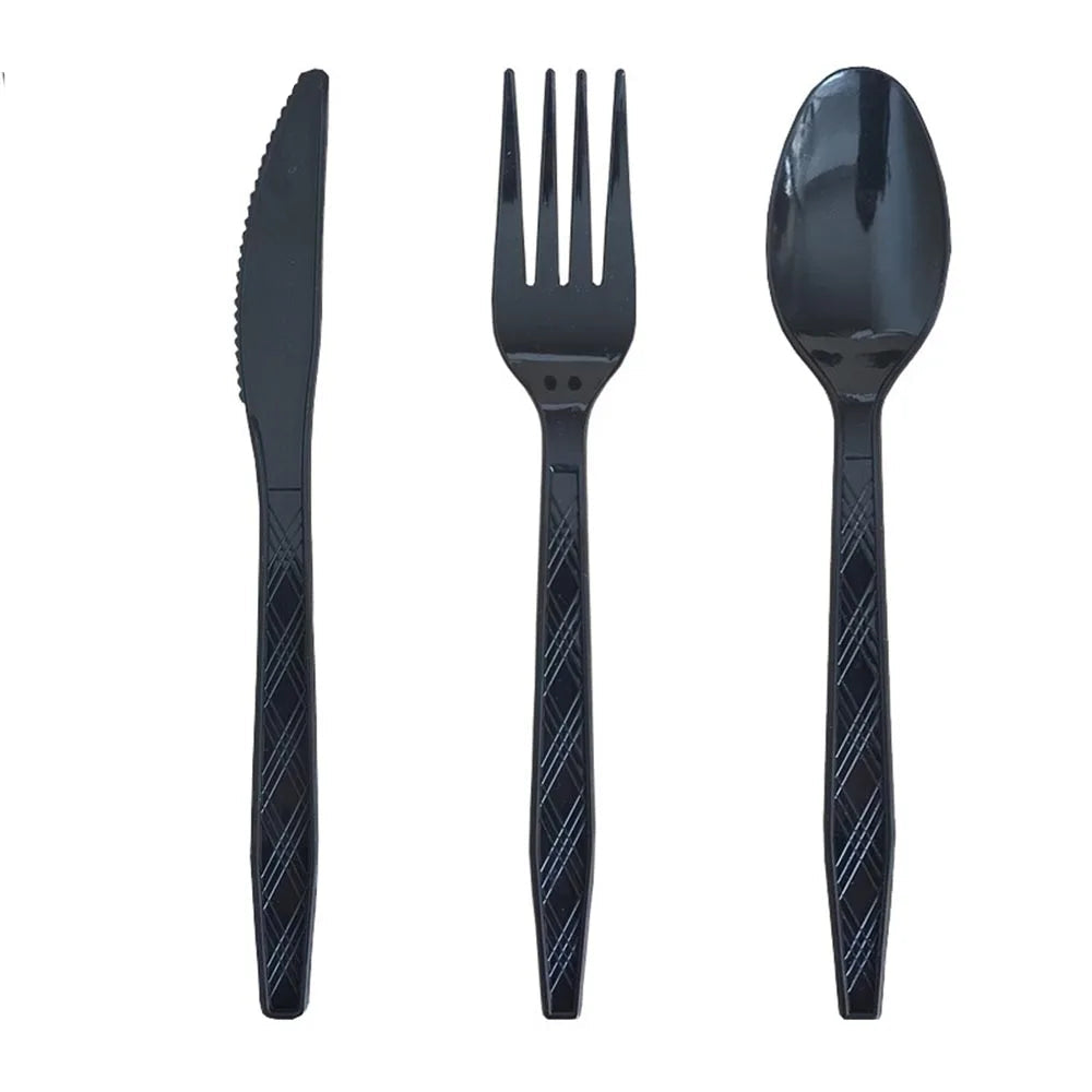 Couverts Jetables Noirs