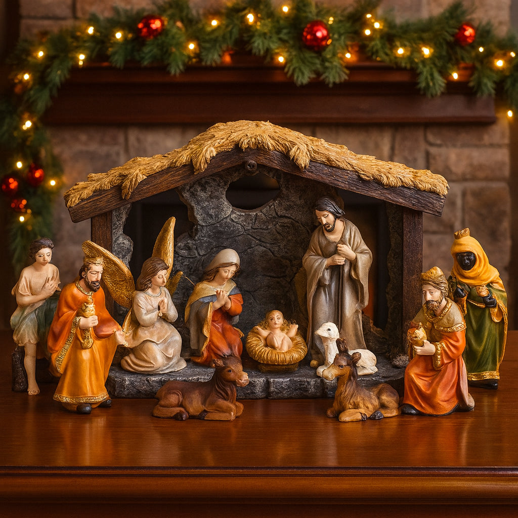 Crèche Noël en Résine