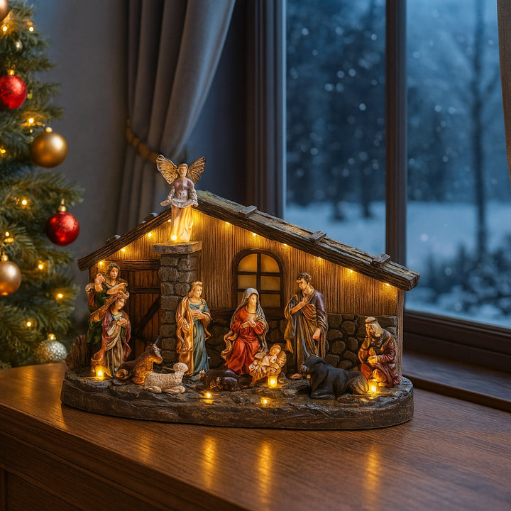 Crèche de Noël Lumineuse Musicale