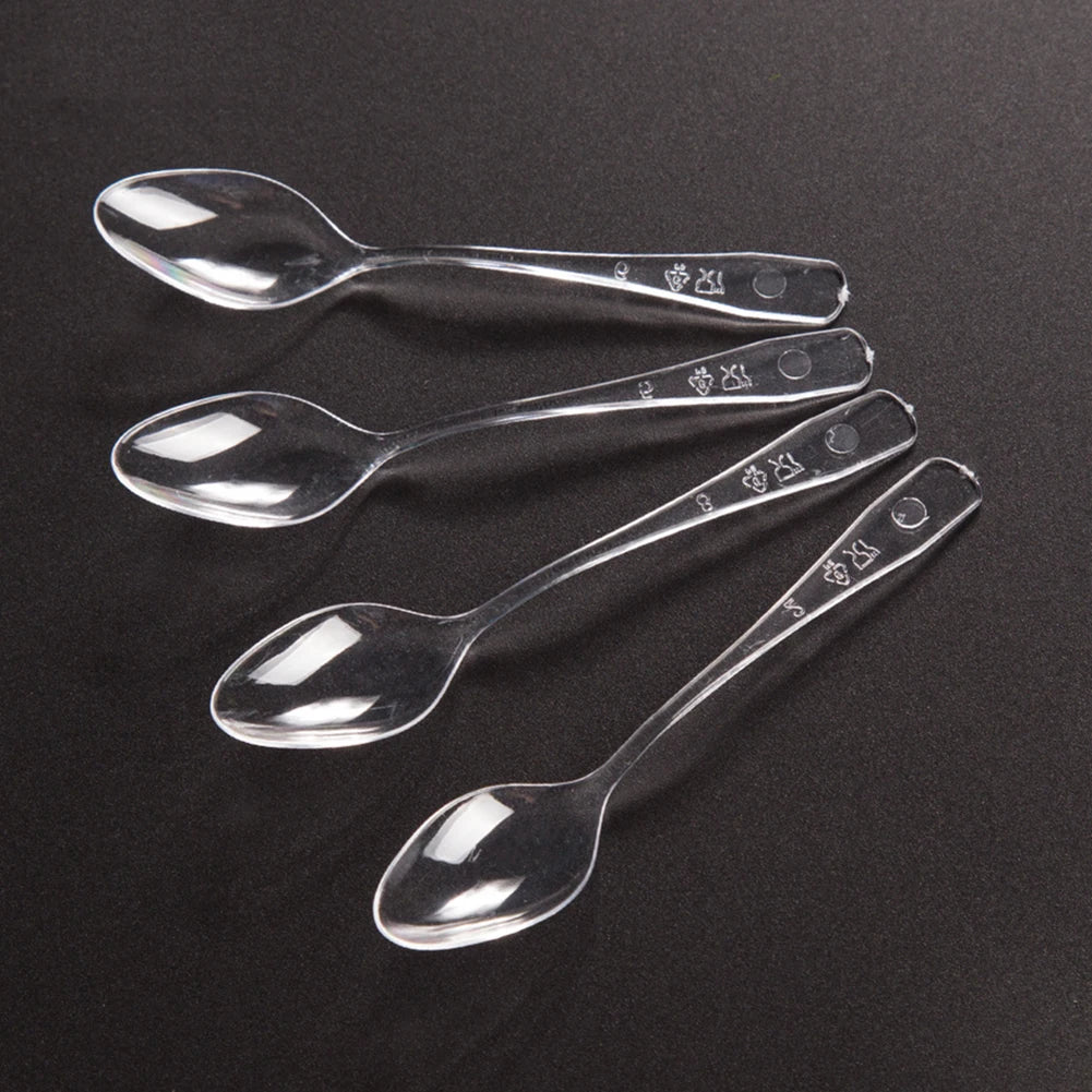 Cuillère en Plastique Transparente 