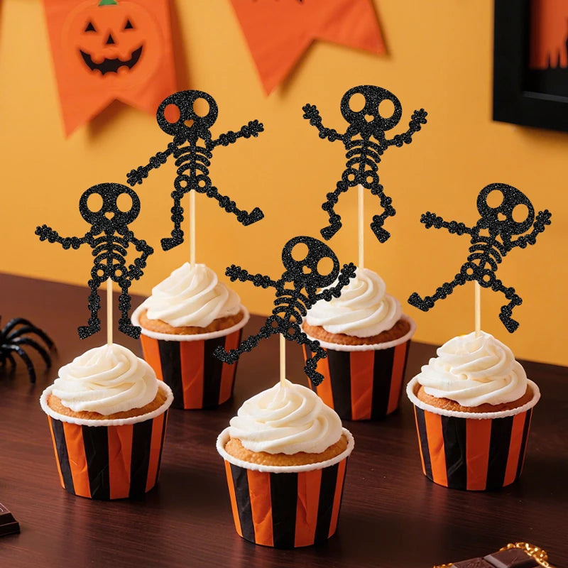 Cupcake Topper Squelette Dansant
