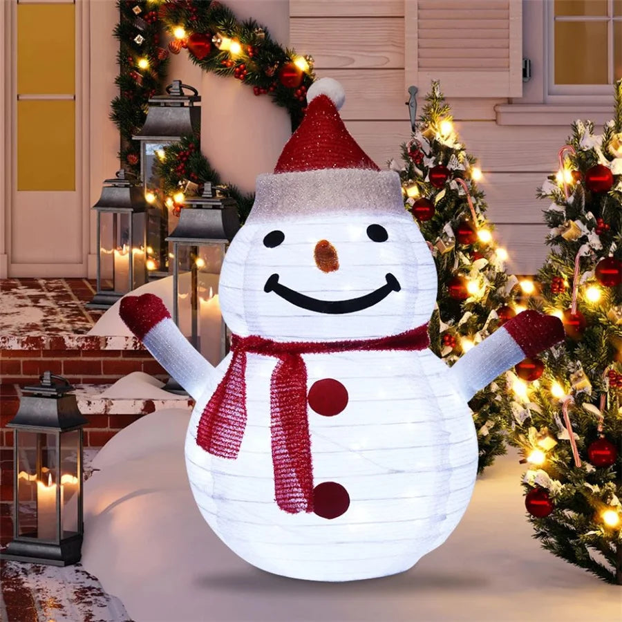 Déco Bonhomme de Neige Lanterne Lumineuse