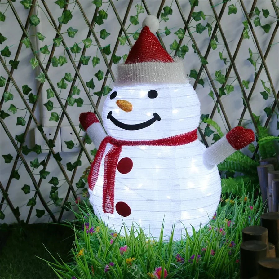 Déco Bonhomme de Neige Lanterne Lumineuse Stylé
