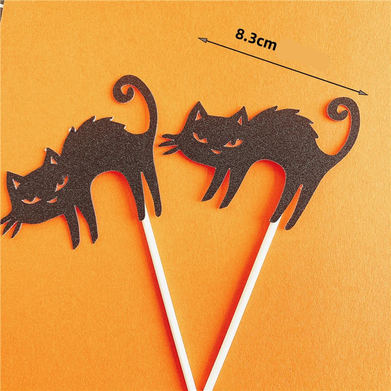 Déco Gâteau Chat Halloween Chic