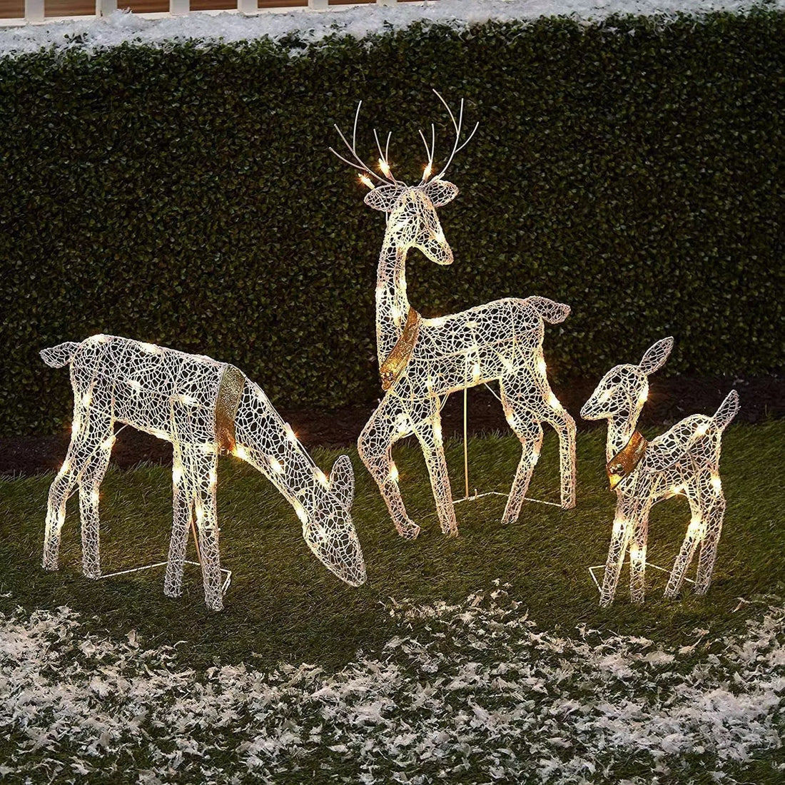 Déco Élans Lumineux en Fer
