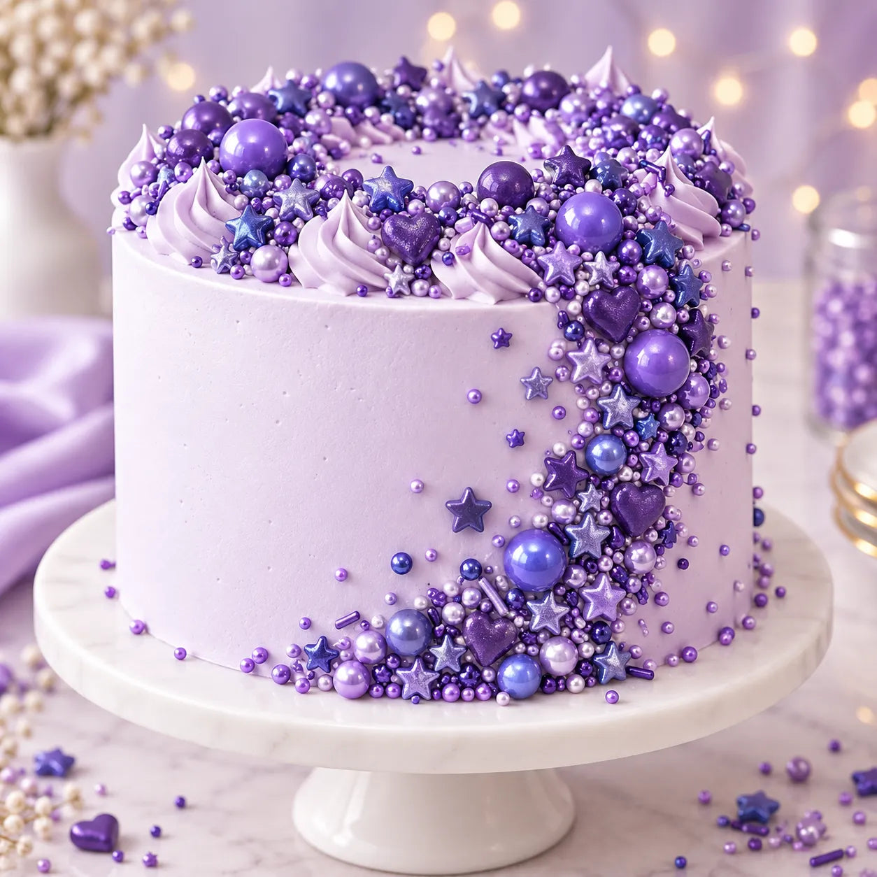 Décoration Pour Gâteau Violette Comestible original