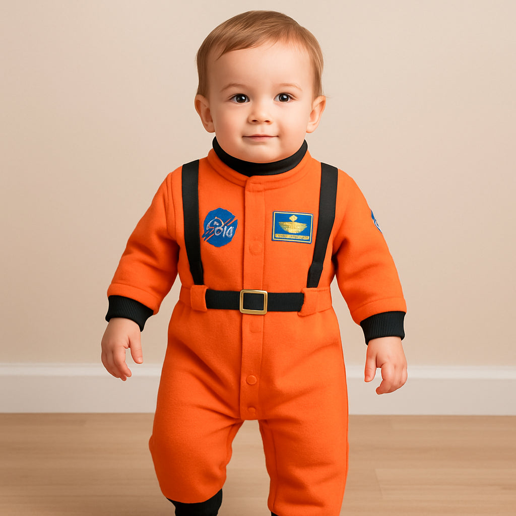 Déguisement Astronaute Orange Bébé stylé