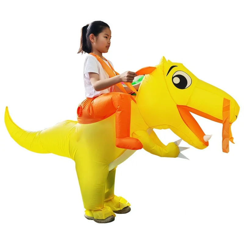 Déguisement Dinosaure Gonflable Enfant Jaune Original