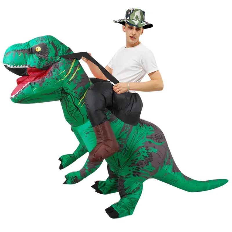 Déguisement Dinosaure Gonflable Vert Unique