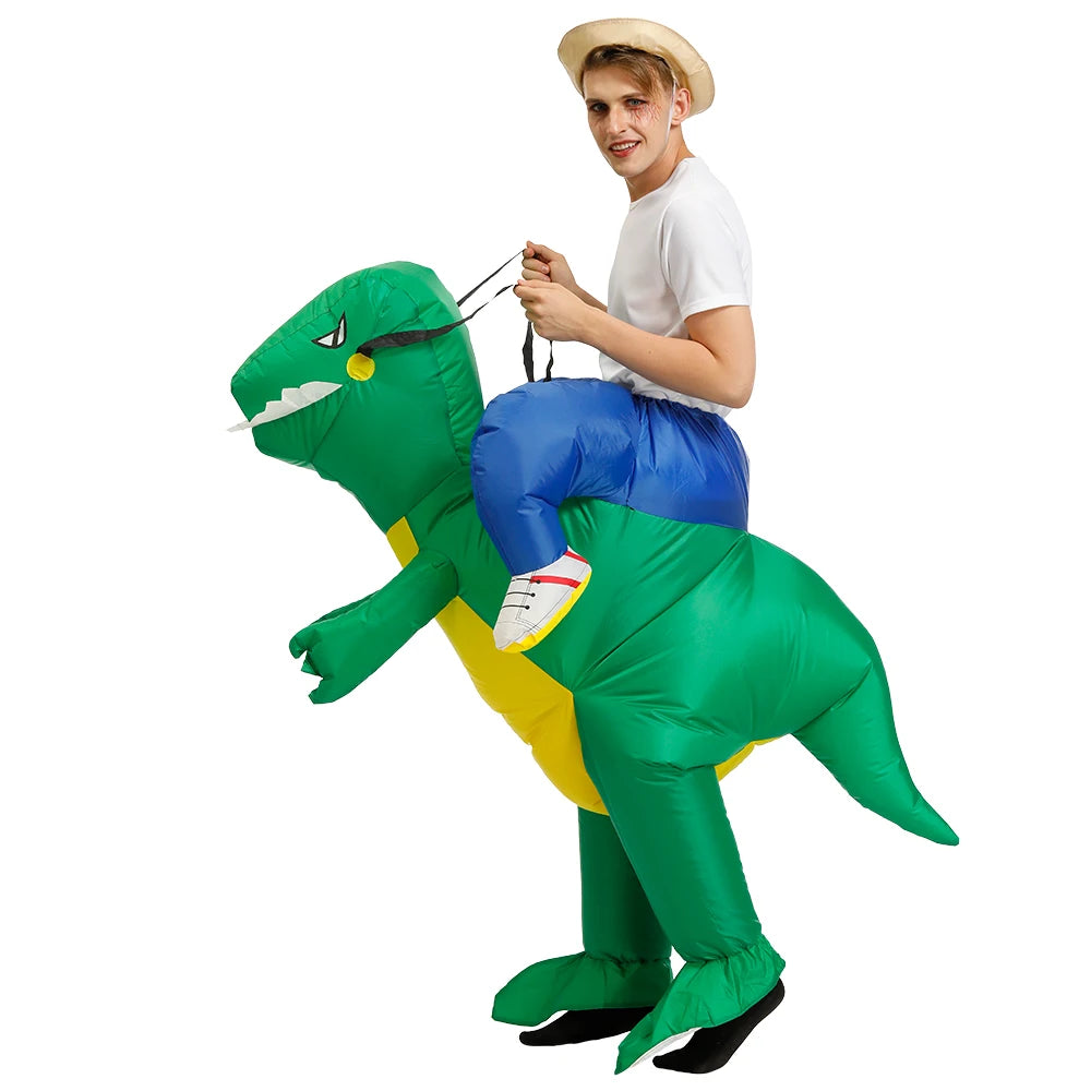 Déguisement Dinosaure Vert Adulte Gonflable