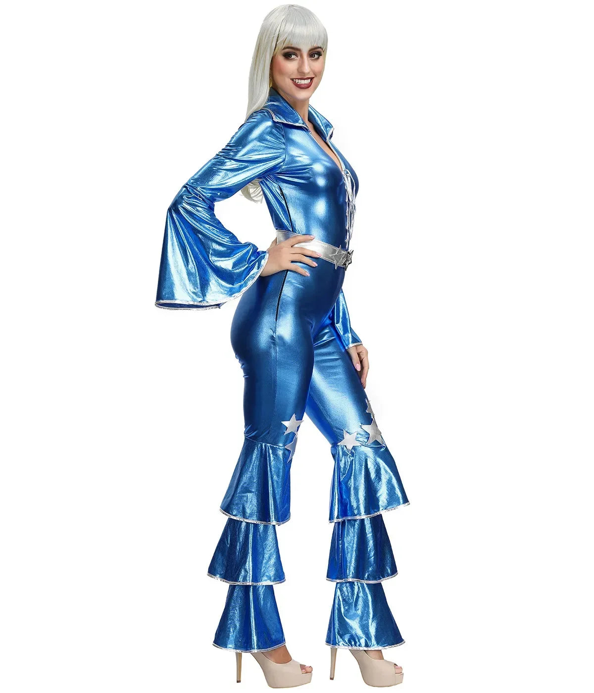 Déguisement Disco Bleu Authentique