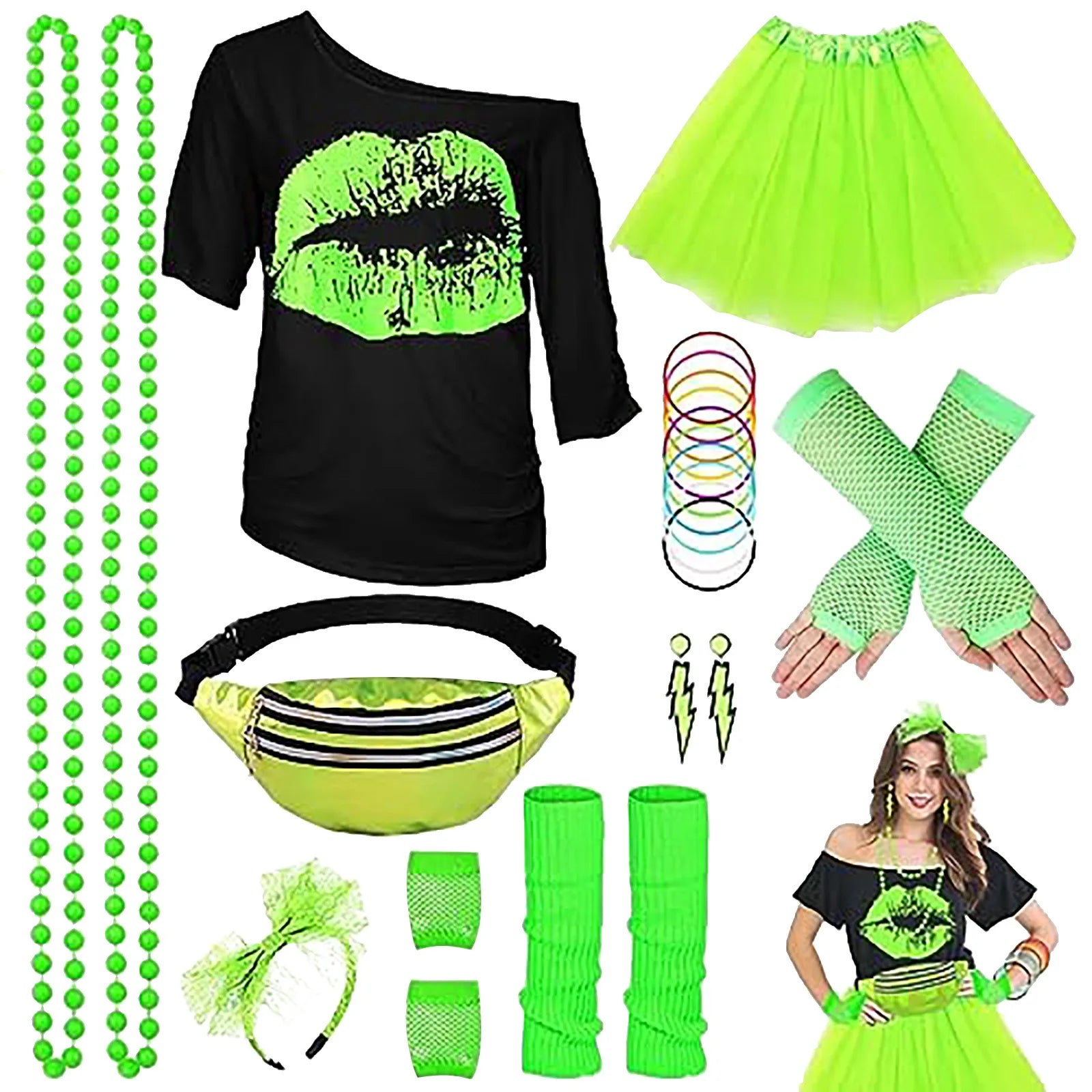 Déguisement Disco Fluo