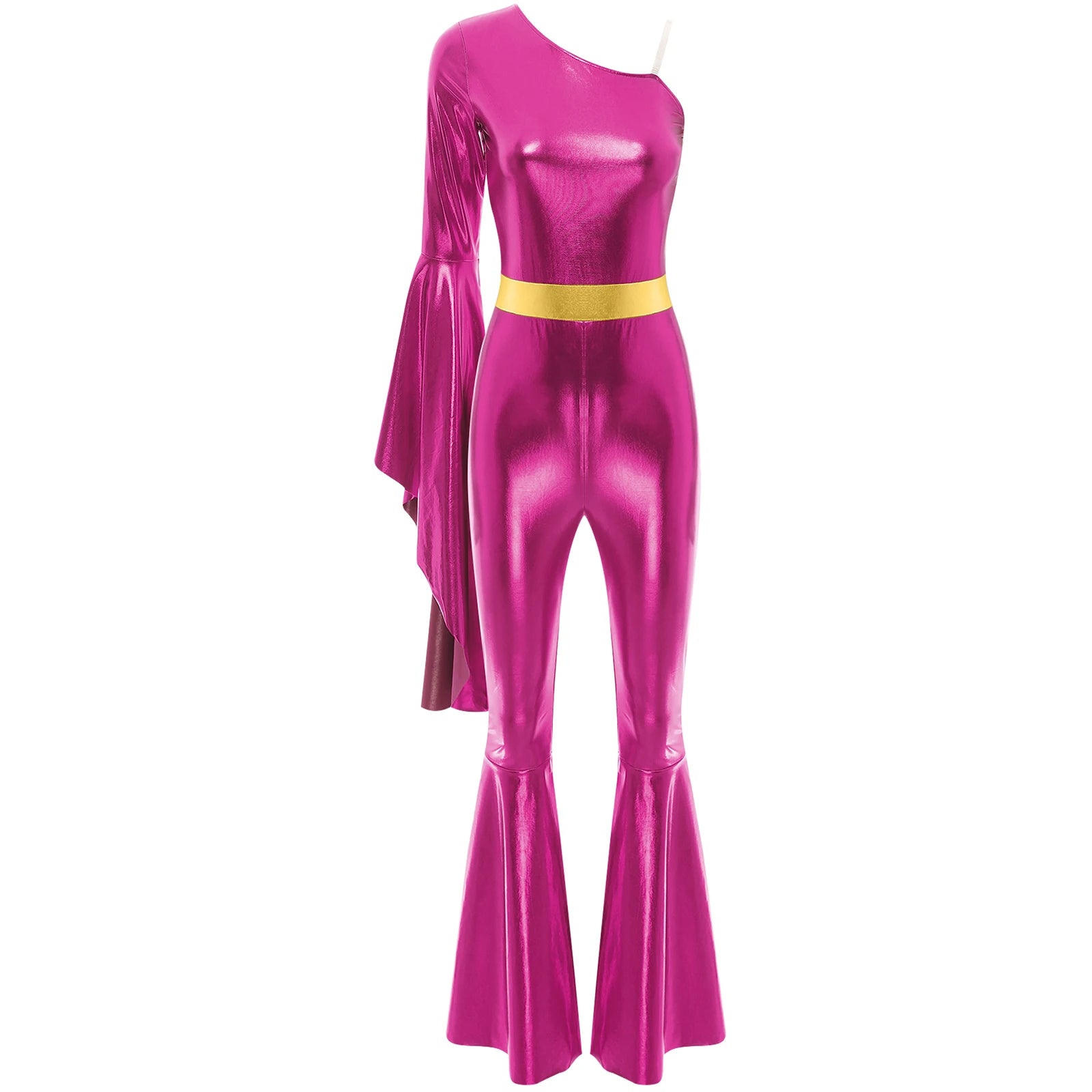 Déguisement Disco Rose Métallisé Polyester 