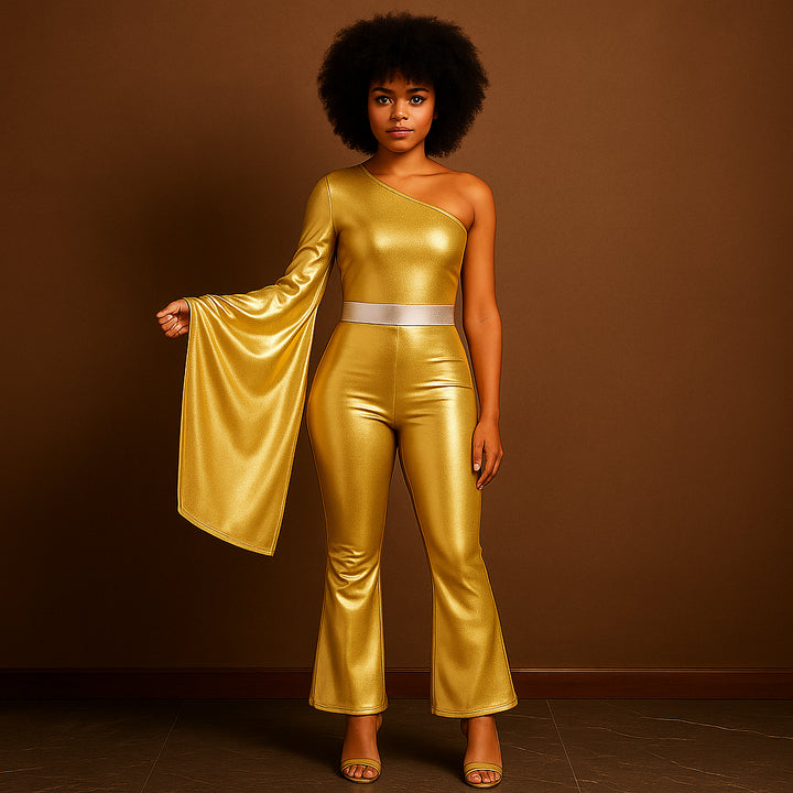 Déguisement Femme Disco Doré