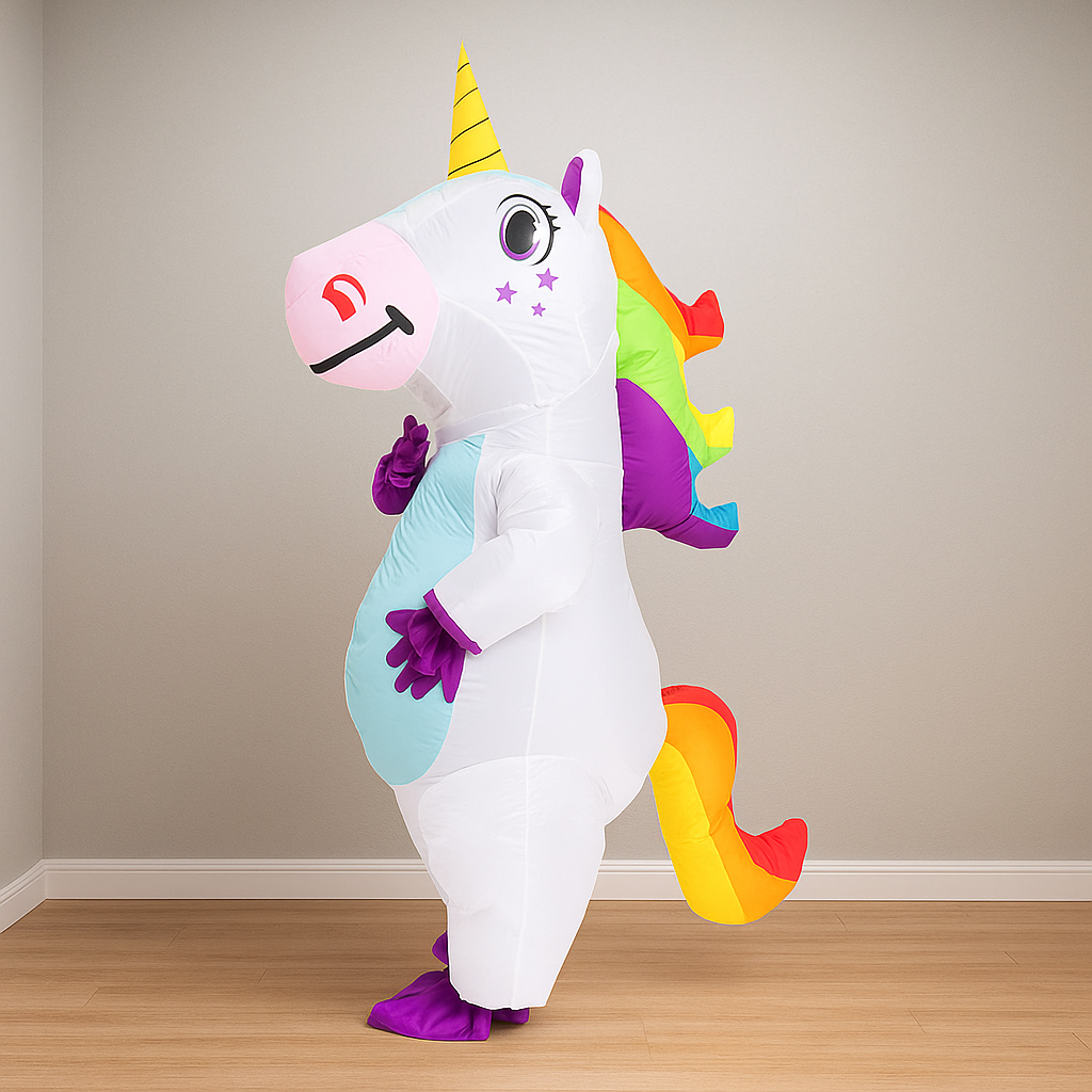 Déguisement Licorne Gonflable Blanc