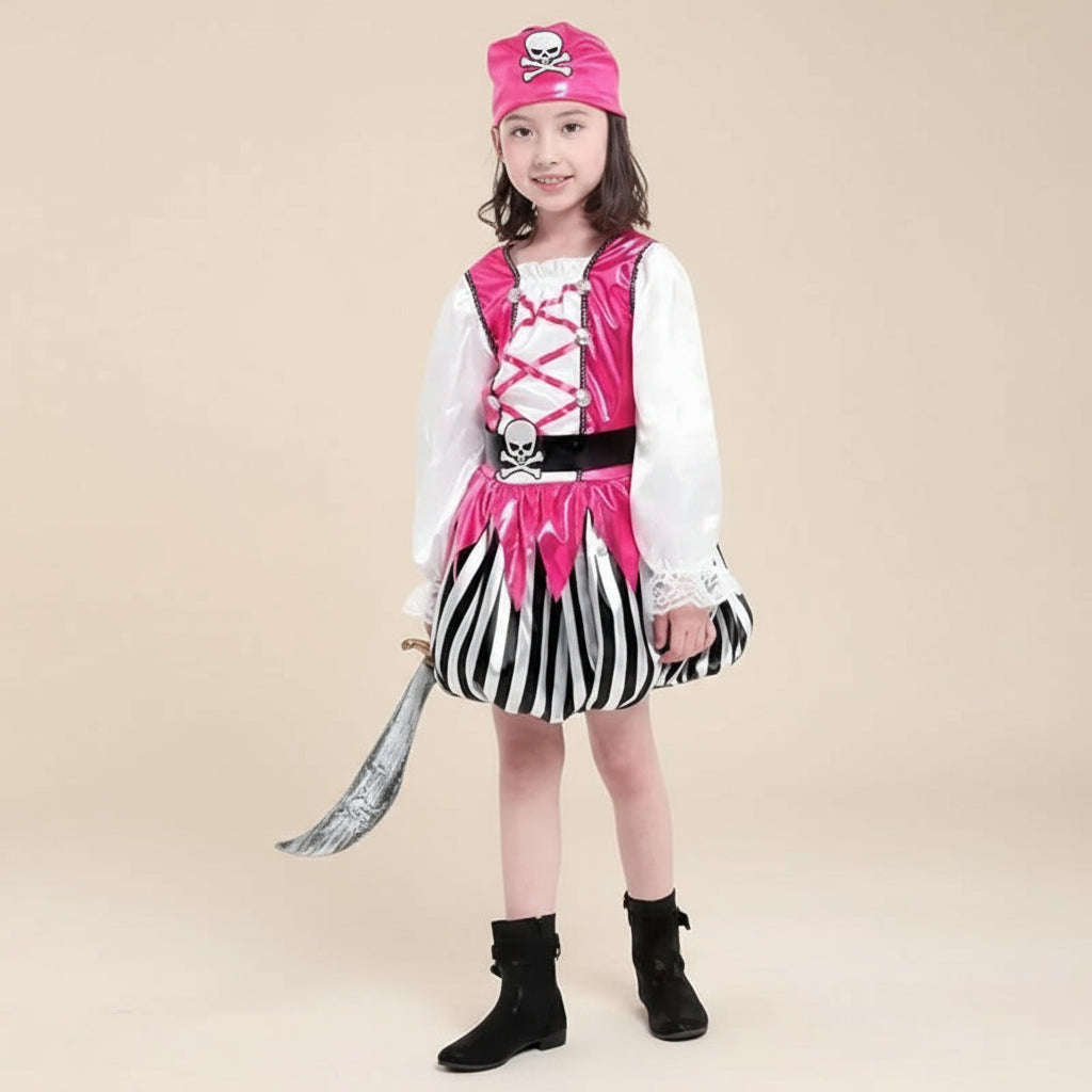 Déguisement Pirate Fille Rose